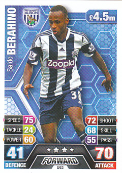 Saido Berahino West Bromwich Albion 2013/14 Topps Match Attax #U63
